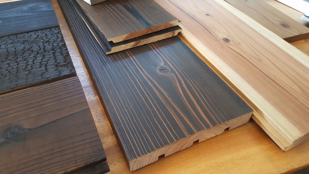 Japanese Pine Wood for Furniture and Floor Finishing. Interior Design Select Material for Idea